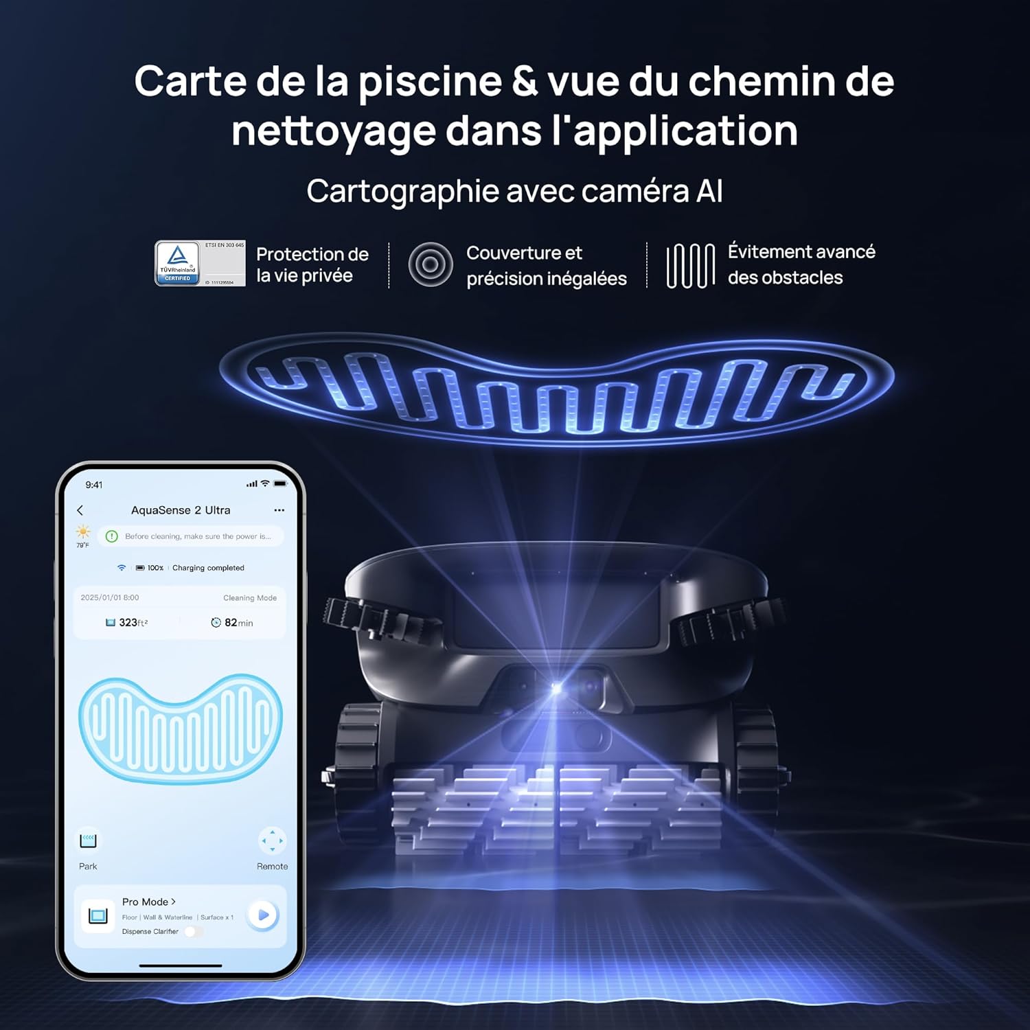 BEATBOT Robot piscine AquaSense 2 Ultra
